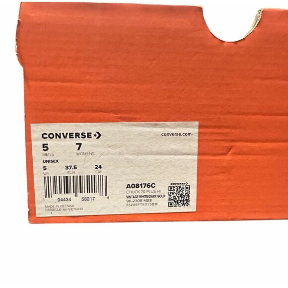 ❤️❤️Converse Chuck 70 Plus Hi Glitter Galore Sz 5 Men Shoes Gold Premium A08176C - Picture 8 of 10